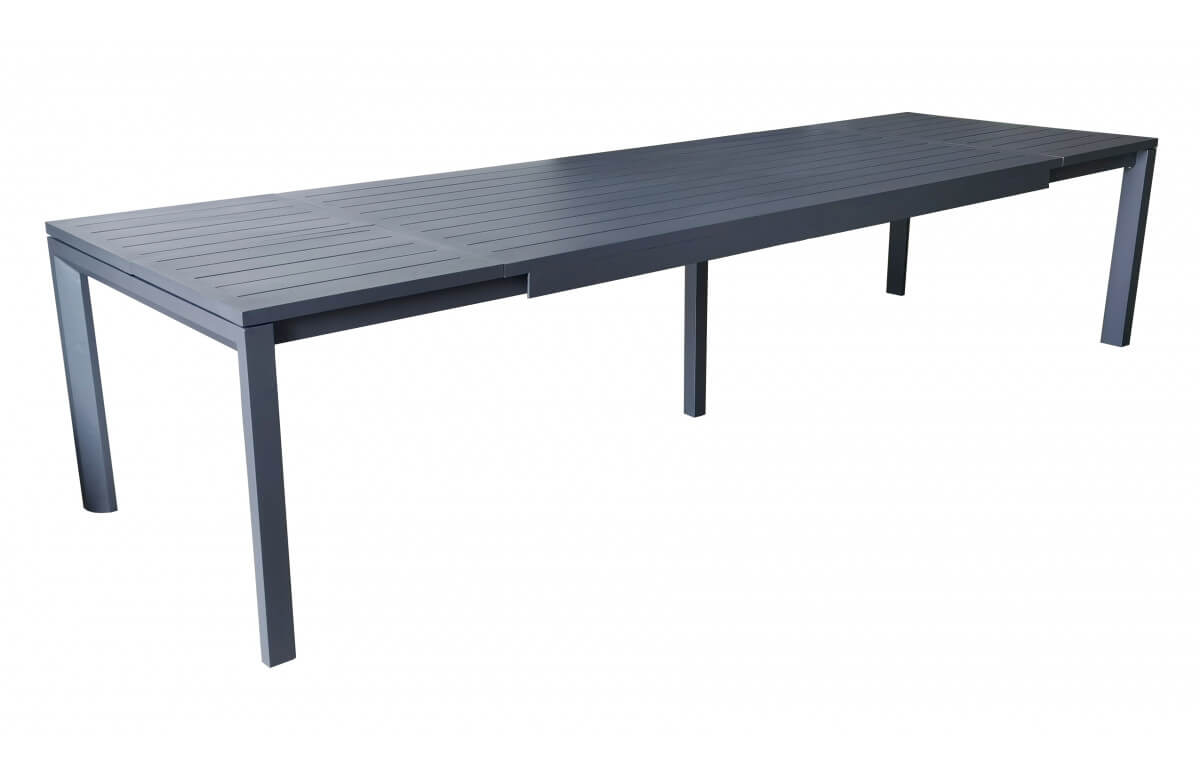 Table de jardin extensible en aluminium 8-14 personnes - ELENA II graphite - ProLoisirs