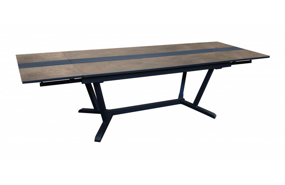 Table de jardin extensible en aluminium et HPL 8-12 personnes - GALLEO - ProLoisirs