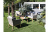 Salon de jardin bas en aluminium 4 personnes - Vigo II naturel - ProLoisirs