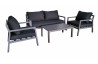 Salon de jardin bas empilable en aluminium 4 personnes - NEBRASKA - ProLoisirs