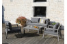 Salon de jardin bas empilable en aluminium 4 personnes - NEBRASKA - ProLoisirs