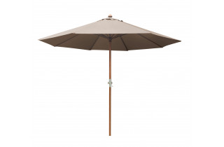 Parasol de jardin rond en bois et polyester - ProLoisirs