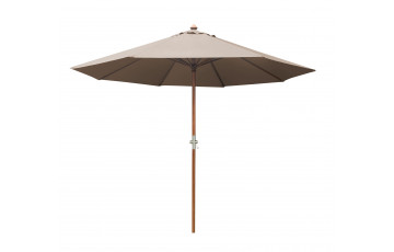 Parasol de jardin rond en bois et polyester - ProLoisirs