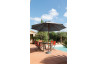 Parasol de jardin rond en bois et polyester - ProLoisirs