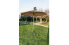 Parasol de jardin rond en bois et polyester - ProLoisirs