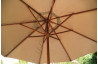 Parasol de jardin rond en bois et polyester - ProLoisirs