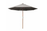 Parasol de jardin rond en bois et polyester - ProLoisirs