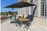 Parasol de jardin carré déporté inclinable 300X300 en aluminium et polyester - ProLoisirs