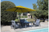 Parasol de jardin carré déporté inclinable 300X300 en aluminium et polyester - ProLoisirs