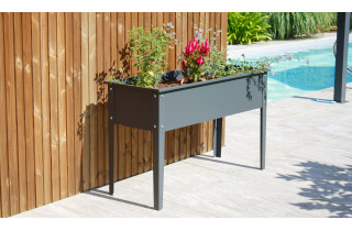 Potager urbain CIPOLLINA 60x30cm Anthracite CITY GARDEN