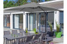 Parasol de jardin rectangulaire déporté inclinable 300X400 en aluminium et polyester - Alizé