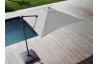 Parasol de jardin carré déporté inclinable 300X300 en aluminium et polyester - Alizé