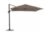 Parasol de jardin carré déporté inclinable 300X300 en aluminium et polyester - Alizé