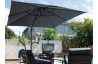 Parasol de jardin carré déporté inclinable 250X250 en aluminium et polyester - Alizé