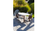Ensemble table et fauteuils de jardin empilables en aluminium et HPL 6 personnes Sileno/silva- Crema Outdoor