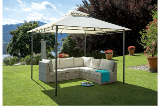 Tonnelle de jardin carrée en acier 3X3 Innesto - Mon Jardin Cosy