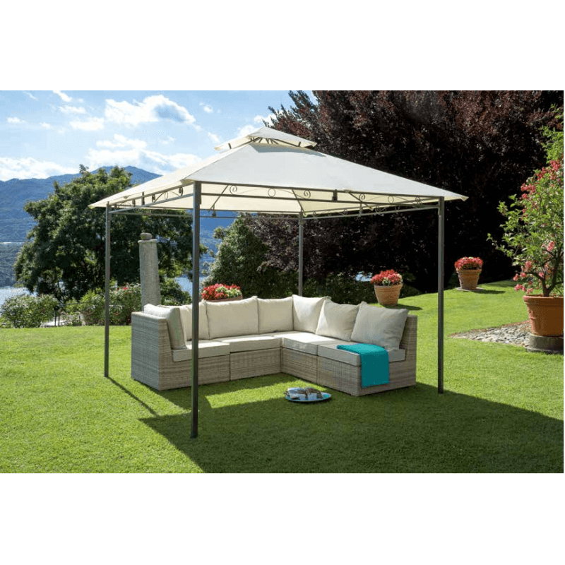 Tonnelle de jardin carrée en acier 3X3 Innesto - Mon Jardin Cosy