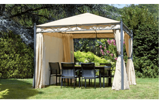 Tonnelle de jardin carrée en acier 3X3 Oregon - Mon Jardin Cosy