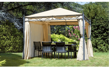 Tonnelle de jardin carrée en acier 3X3 Oregon - Mon Jardin Cosy