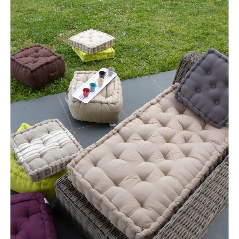 Beautissu Coussin palette ECO Style - Coussin dossier - 120x40x10 à 20 cm -  Vert foncé - Matelas palette - Coussin palette épais - Cdiscount Jardin