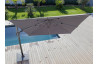 Parasol de jardin carré déporté inclinable 300X300 en aluminium et polyester - ProLoisirs