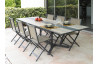 Table de jardin extensible en aluminium et HPL 8-12 personnes - GALLEO - ProLoisirs