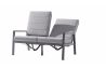 Ensemble table et fauteuils réglables 4 personnes en aluminium et Sunproof Perth - Sieger