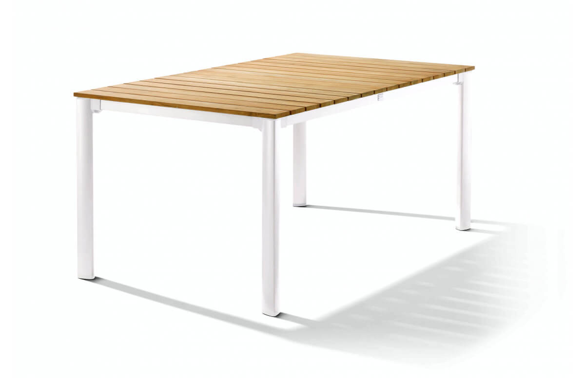 Table de jardin 4 personnes en aluminium et plateau en teck certifié FSC - Sieger Table de jardin 4 personnes en aluminium et plateau en teck certifié FSC - Sieger