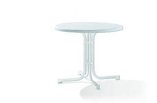 Table de jardin boulevard ronde pliante 2 personnes pieds Tulipe plateau Mecalit-pro - Sieger