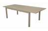 Ensemble table extensible et fauteuils empilables en aluminium et textilène 6 personnes - Genes/Duca - Alizé