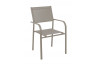 Ensemble table extensible et fauteuils empilables en aluminium et textilène 6 personnes - Genes/Duca - Alizé