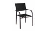 Ensemble table extensible et fauteuils empilables en aluminium et textilène 6 personnes - Genes/Duca - Alizé