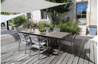 Table de jardin extensible en aluminium et céramique 8-12 personnes - VITA - ProLoisirs