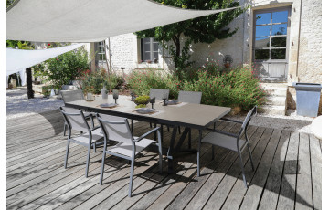 Table de jardin extensible en aluminium et céramique 8-12 personnes - VITA - ProLoisirs