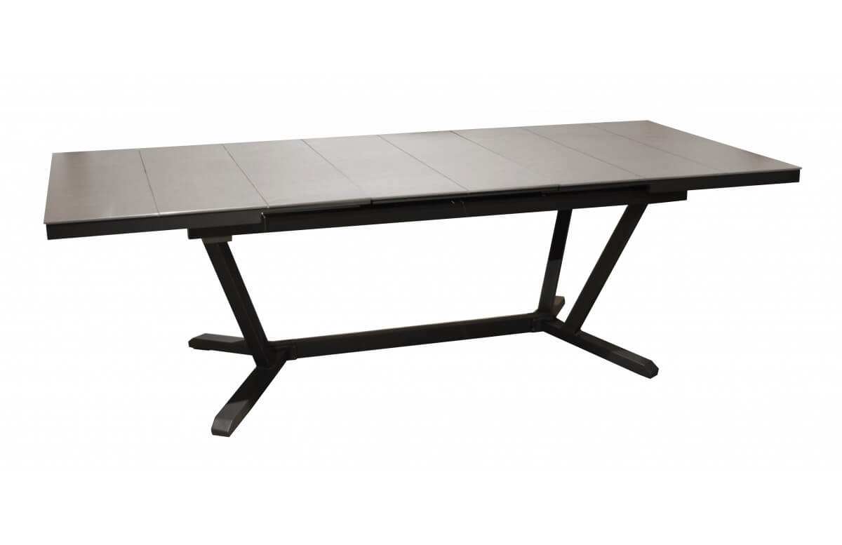 Table de jardin extensible en aluminium et céramique 8-12 personnes - VITA - ProLoisirs Table de jardin extensible en aluminium et céramique 8-12 personnes - VITA - ProLoisirs