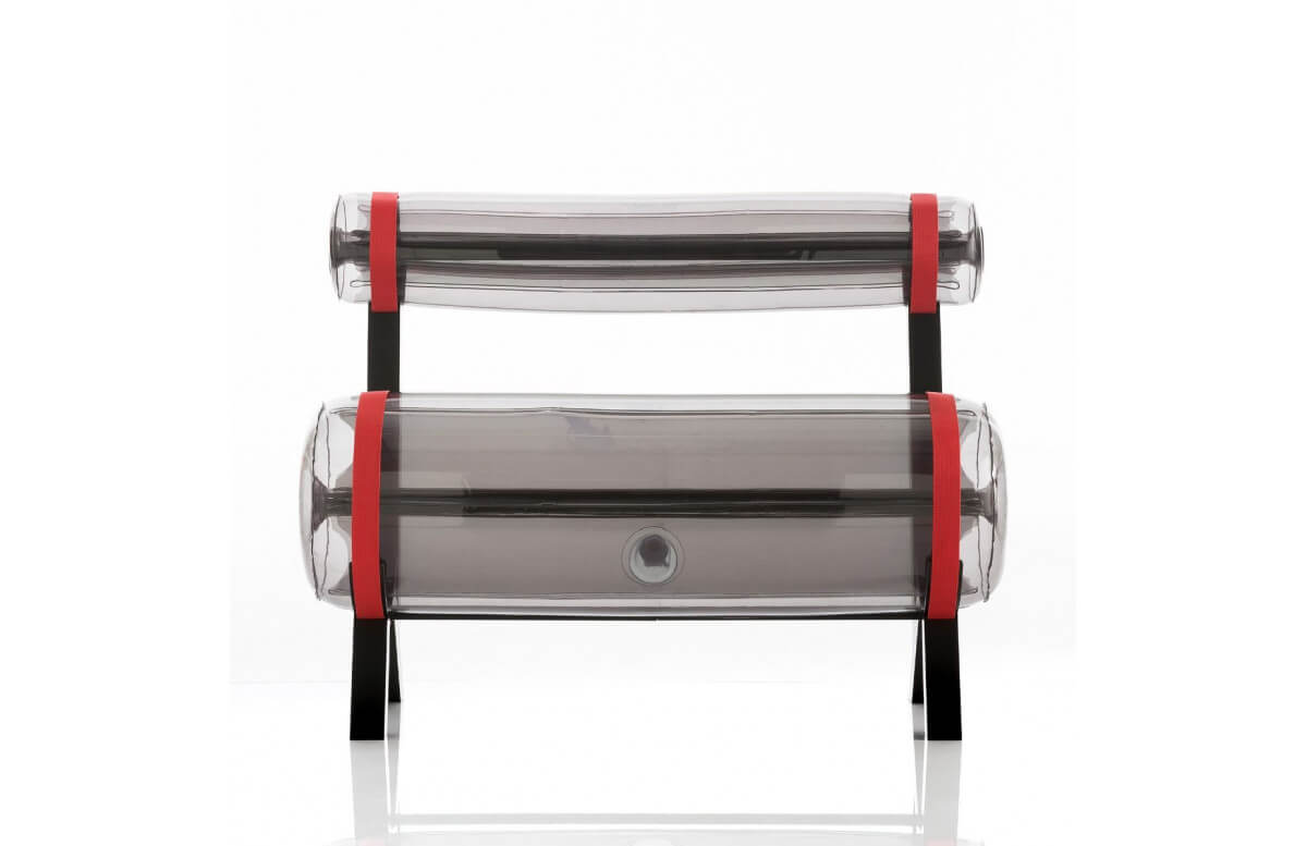 Banc de jardin gonflable ZIBA 2 personnes en aluminium et PVC - Mojow Design