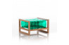 Table basse de jardin gonflable YOKO EKO en bois et TPU - Mojow Design