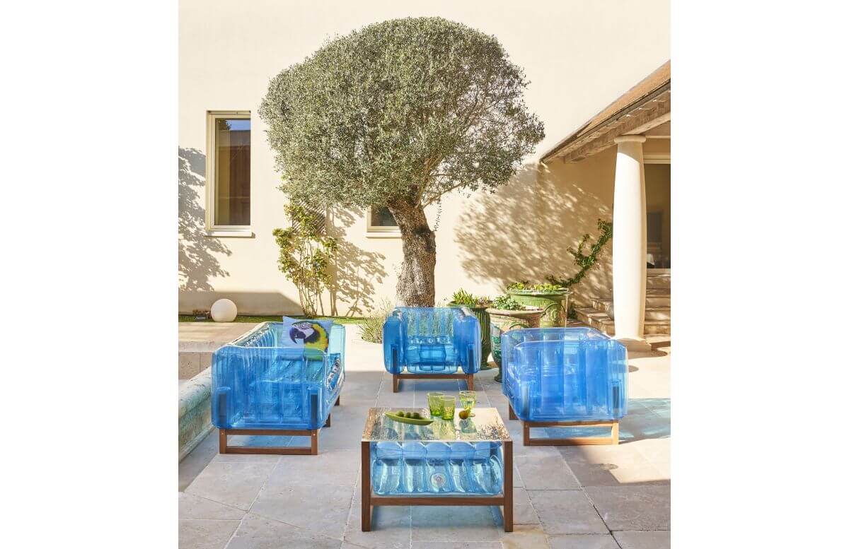 Fauteuil de jardin gonflable YOMI EKO en bois et TPU - Mojow Design