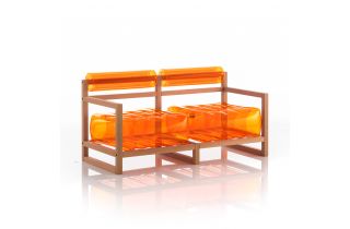Canapé de jardin gonflable YOKO EKO en bois et TPU - Mojow Design