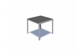 Table carrée Algo 4 personnes en aluminium et plateau en polywood - Hemisphere Editions