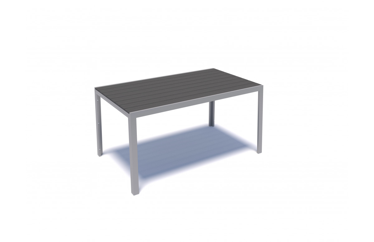 Table Algo 4/6 personnes en aluminium et plateau en polywood - Hemisphere editions