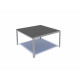 Table carrée Algo 8 personnes en aluminium et plateau en polywood - Hemisphere editions