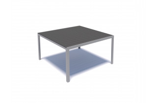 Table carrée Algo 8 personnes en aluminium et plateau en polywood - Hemisphere editions