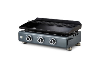 Plancha gaz Silvia II G 3 feux grey métal Brasero