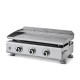 Plancha gaz SILVIA II G 3 feux inox Brasero