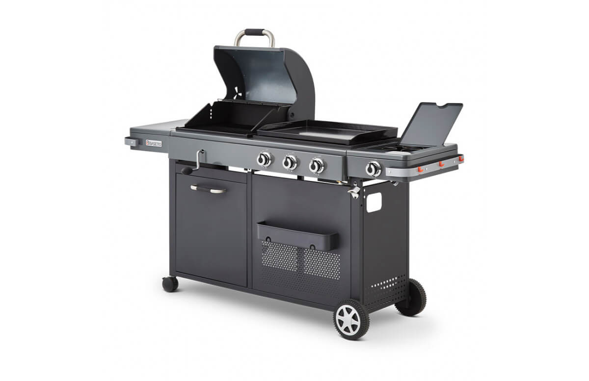 Barbecue Plancha Bi-Energy Gun Metal Brasero