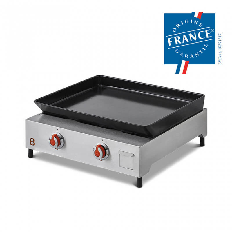 PLANCHA GAZ 2 FEUX 41X15X49 - Trafic-eshop