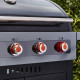 Barbecue gaz 4 brûleurs Boston Black 4 Turbo - Brasero