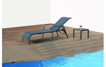 Bain de soleil COSTABLANCA en aluminium et TEXTILENE - Hevea