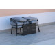 Salon de jardin SET BERMUDAS 4 personnes empilable en aluminium et Dralon-Hevea